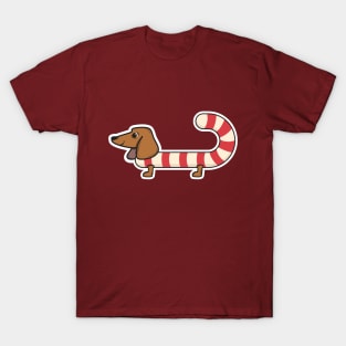 Dachshynd Christmas candy T-Shirt